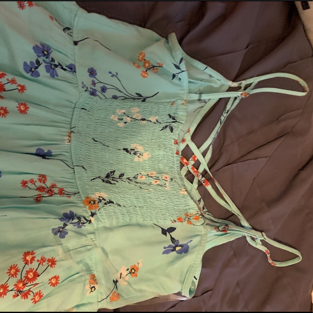 Teal spring/summer babydoll dress